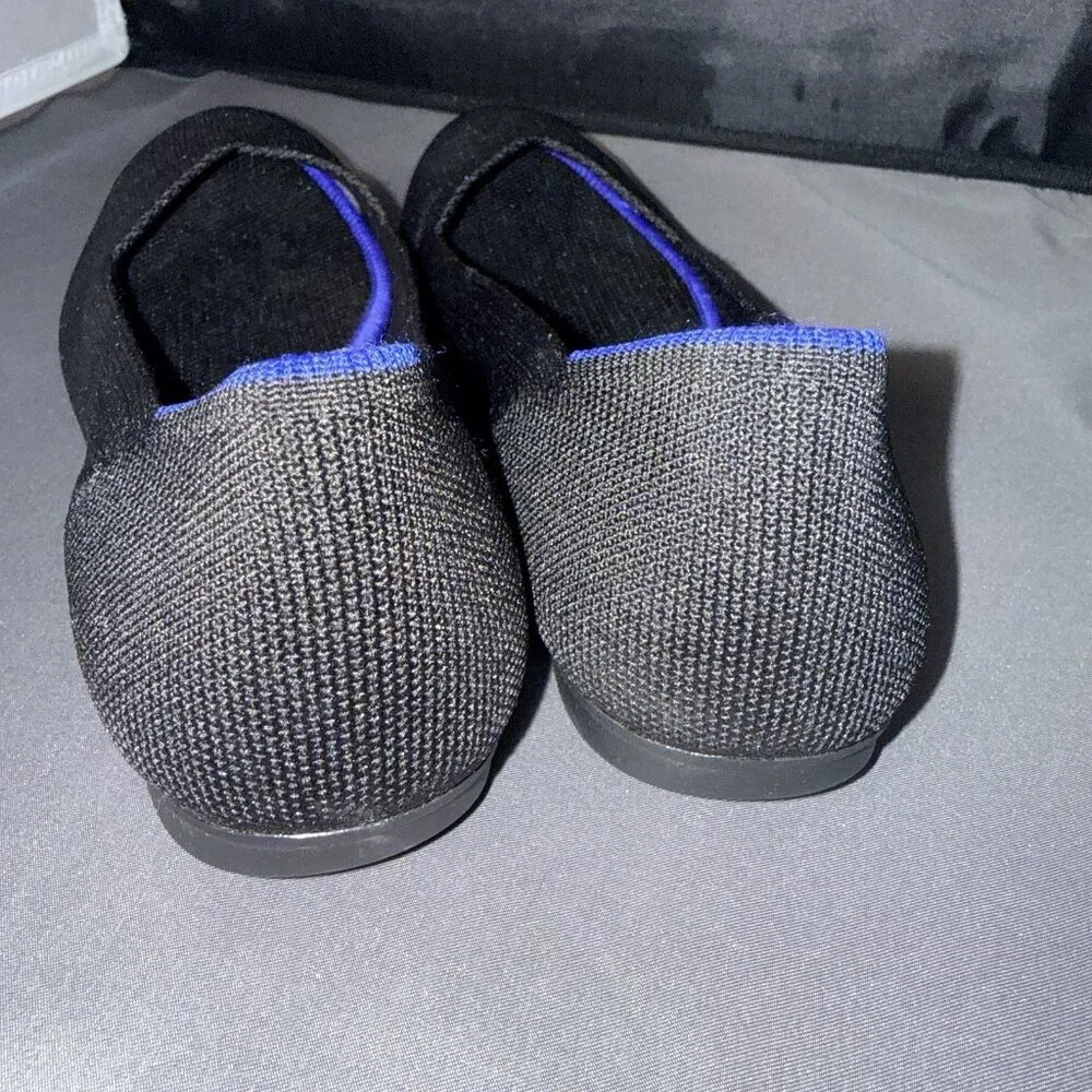 Rothy's The Flat Round Toe Ballet Women’s Shoes Black Size 7 Washable Flexible - Picture 7 of 7